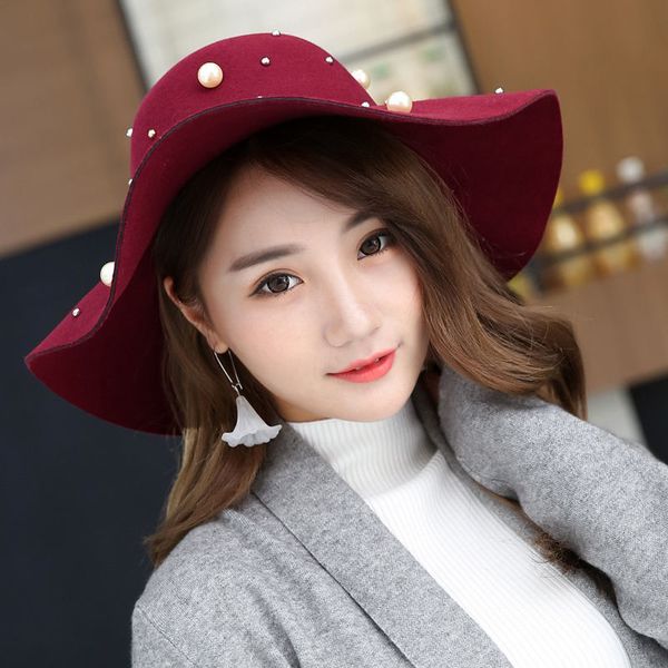 

losing money clearing warehouse autumn and winter woolen children's fashion bowler hat