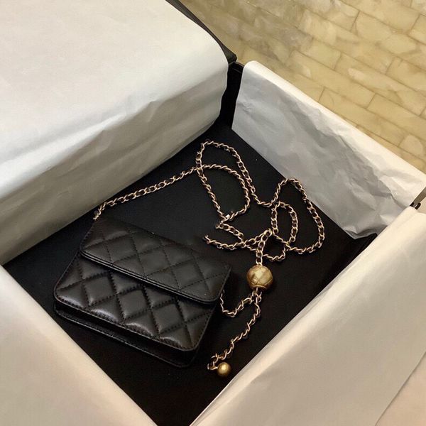 

mini metal ball bag 7a high-end quality soft and fine sheepskin adjust the length of small gold ball to unlock a variety of back methods