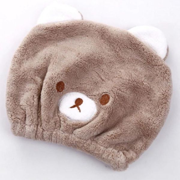 

cute hair dry hat towel quick dry shower cap strong absorbing drying soft cartoon children