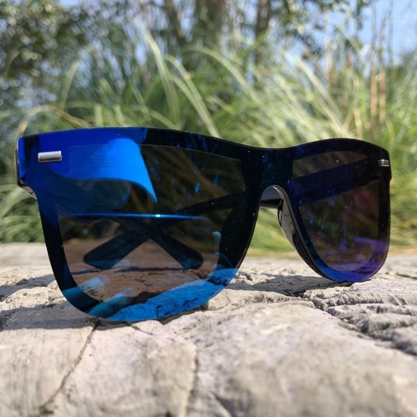

sunglasses trend fashion square men colored reflective windproof sun glasses one piece black rectangle eyewear male shade mirror1, White;black