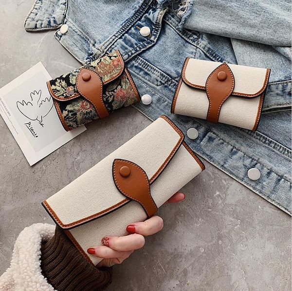 

factory wholesale women handbag new small fresh flowers women wallets multifunctional printed leather long wallets large capacity leather cl, Red;black