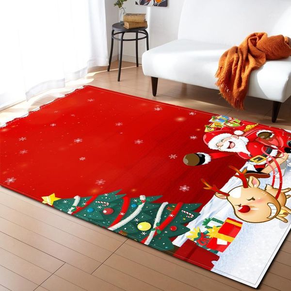 

american modern style christmas series living room carpet bedroom restaurant floor mat red festive carpet size can be customized1