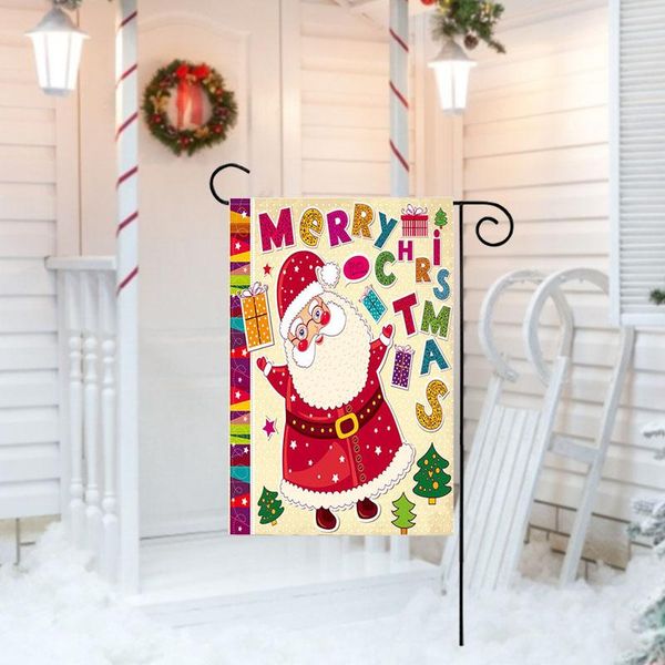 

45x30см льна рождественские двери баннер флаг с рождественские украшения для домашних рождественских украшений рождественские подарки новый