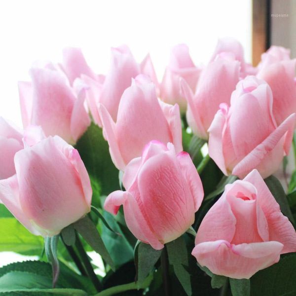 

decorative flowers & wreaths artificial silk flower real touch roses wedding decoratio bride home decor bouquet roses1