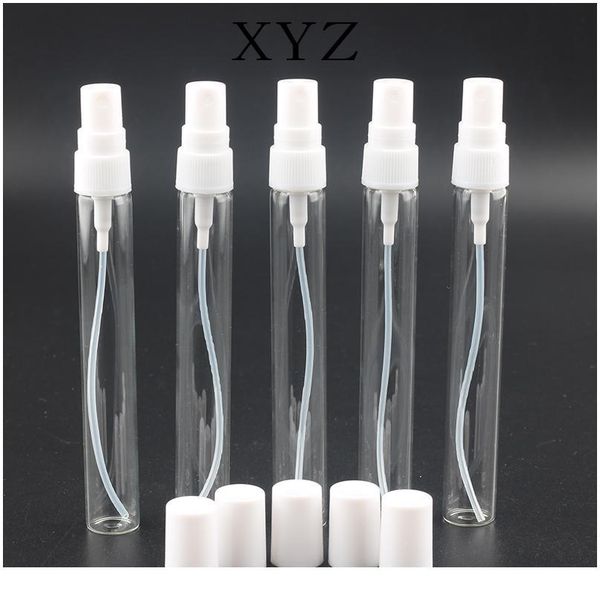 

100pcs mini transparent glass perfume bottle atomizer cosmetics container travel portable spray bottle repeatable fill bbyrcv