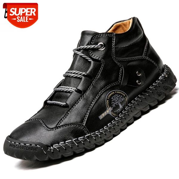 

men's boots classic men's leather boots breathable outdoor comfortable western vintage brand mans footwear #xa6n