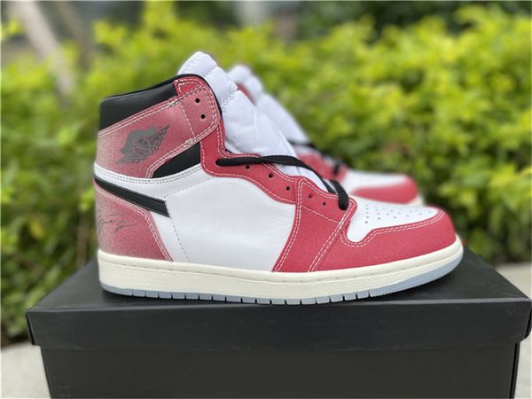 

2021 authentic 1 high og trophy room chicago 1s white varsity red sail black men women outdoor shoes sneakers sports with original box