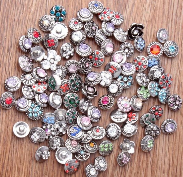 

button ginger snap wholesale rhinestone mixed style 12mm fit for noosa leather bracelets necklace jewelry diy accessorie