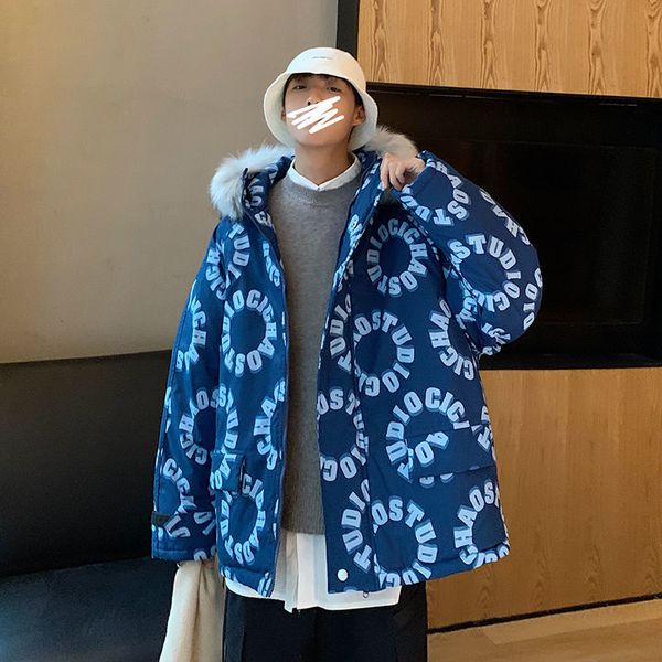 

cotton-quilted autumn 2021 new thick collar and men's clothing 0jji, Black