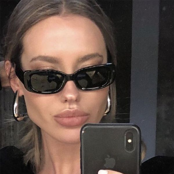 

square women retro small brand designer oval black woman sunglasses vintage glasses oculos de sol feminino