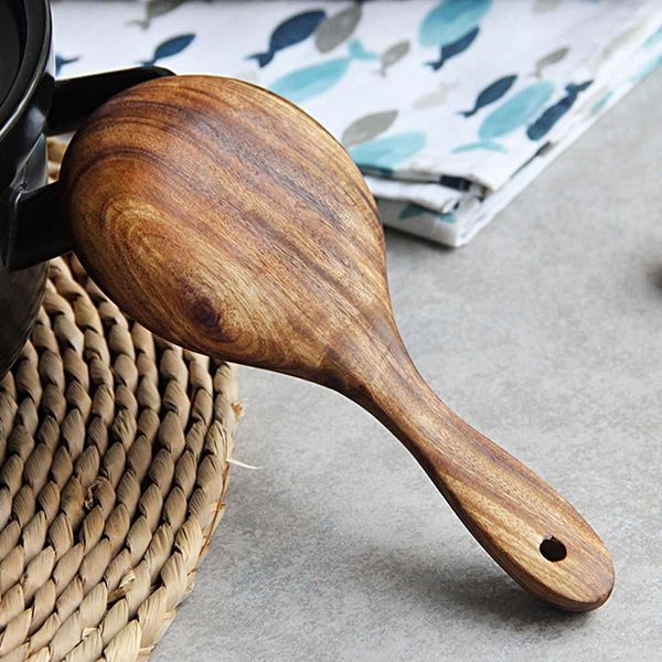 

wooden kitchen spoon teak wood rice spoon rice paddle wood tablespoon big potato serving spoon wooden kitchen utensils tableware h bbysap