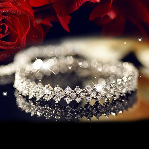 

roman bracelet with zircon crystal accessories, Silver