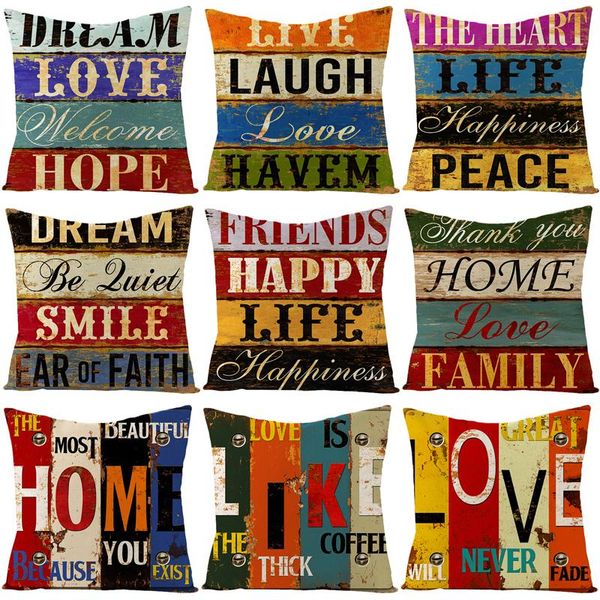 

cushion/decorative pillow linen fabric cushion cover retro style home decor square case cushions for sofa nordic decorative pillows book pat