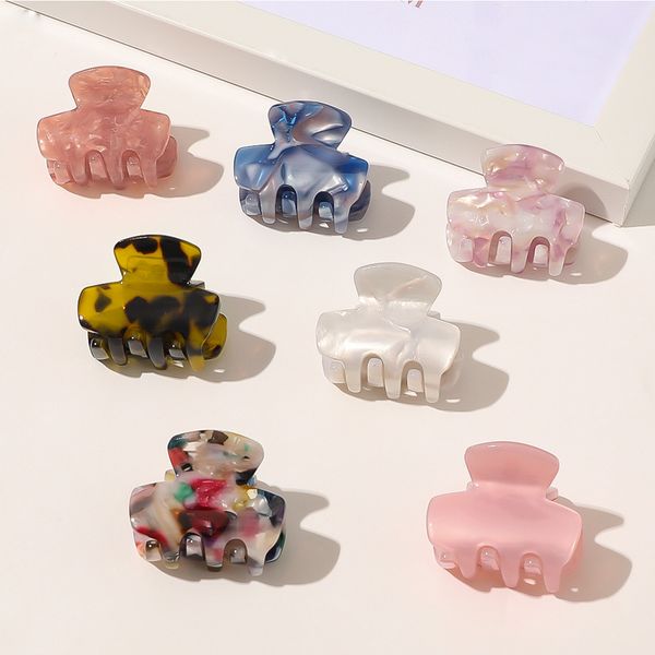 

hair claw barrette clamp jelly colors acrylic ponytail crab girlshairpin styling accessories for women, Black;brown