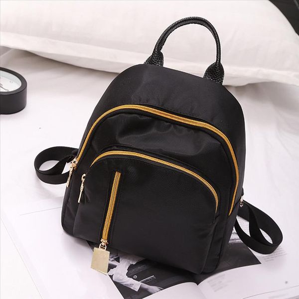 

women girl cloth backpack student satchel travel school rucksack bag vintage oxford cloth solid zipper soft backpacks students