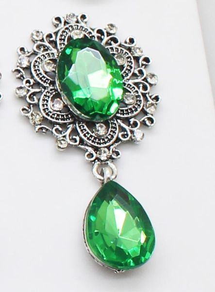 

wholesale price water drop brooches buttons 5pcs/lot 25x45mm sewing alloy button decor accessories diy sewing beautiful wedding sqcshb, Black