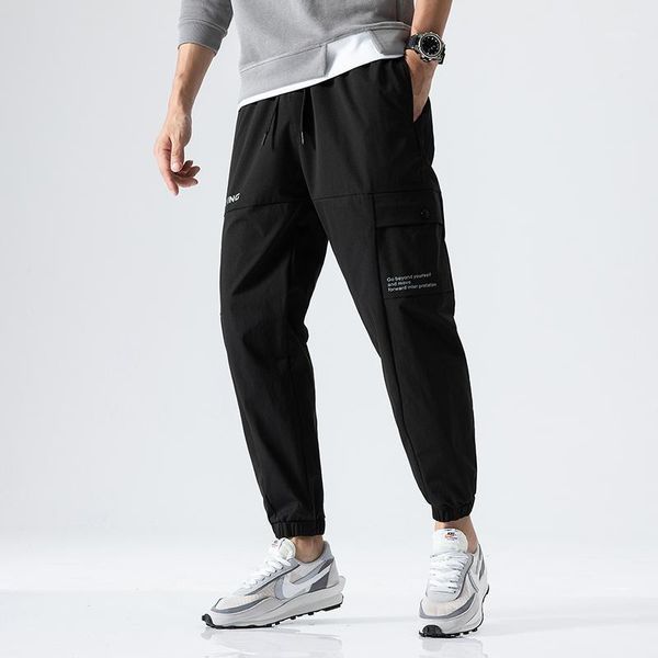 

men's joggers casual pants fitness men sportswear tracksuit bottoms skinny cargo pants trousers black gyms jogger track1