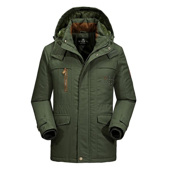 

brand winter thickening parkas men fashion military coats 2020 male warm windbreaker hooded casual fleece parkas hombre invierno c1201, Black;brown