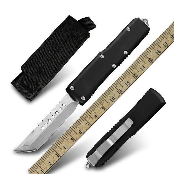 

mt double action knife military tactical front automatic knife bm005 otf aluminum handle outdoor camping hunting self-defense tool knives ed