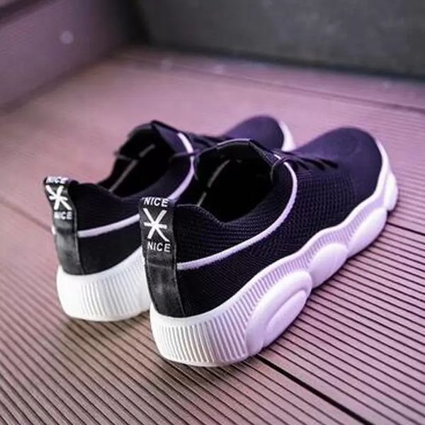 

noisydesigns women sneakers fashion flat shoes black and white print golf comfortable woman famme -aq