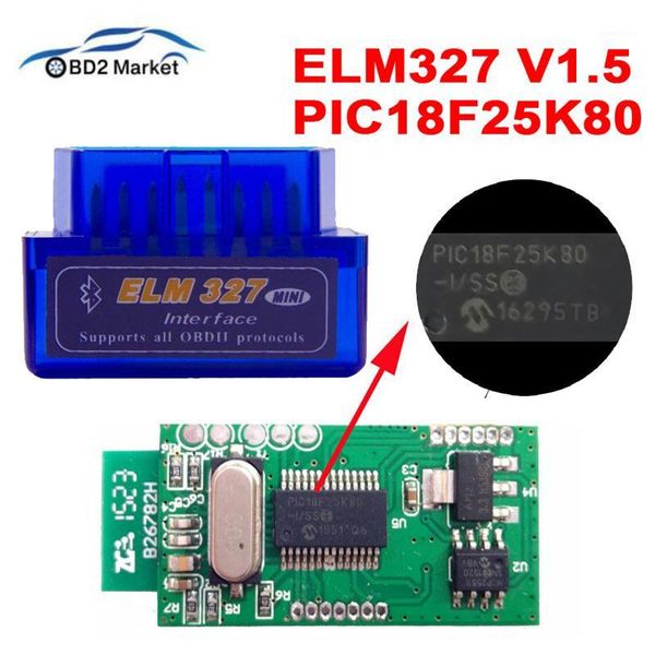 

mini elm 327 v1.5 bluetooth obd2 scanner car diagnostic code reader for android elm 327 v1.5 with pic18f25k80 obdii scanner tool1