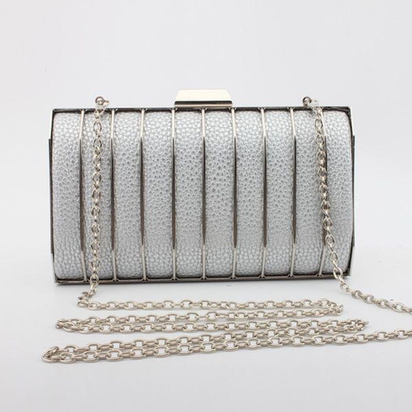 

evening bags 2021 european and american style dinner bag n design line iron mesh pu women clutch female handbag shoulder1