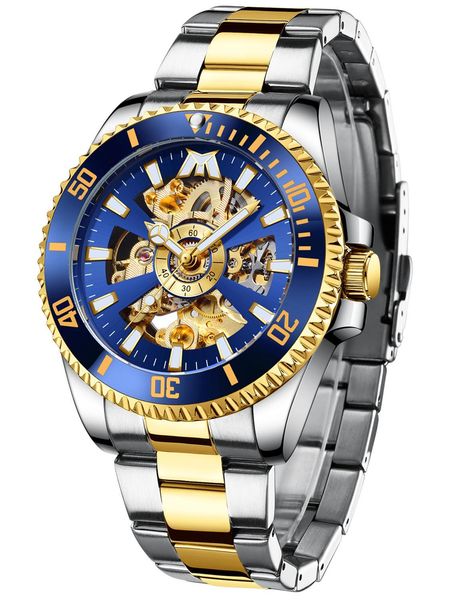 

2020 megalith новые часы мужчины материал механические турбийон часы мода золотой полная сталь 100 водонепроницаемые часы япония движение sq, Silver