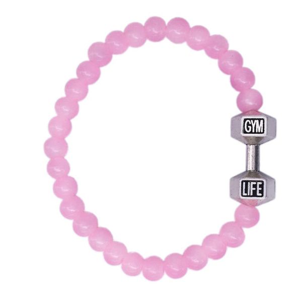 

beaded, strands 10 pieces/lot wholesale fashion bodybuilding sports barbells bead gym life bracelets bangles, Black