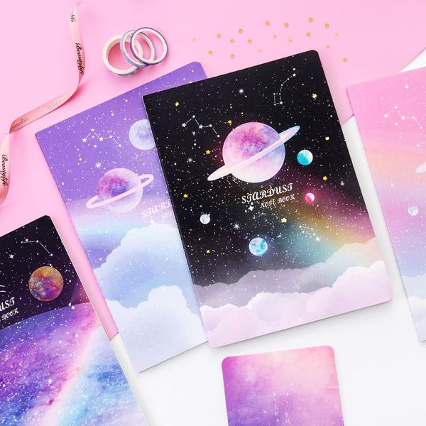 

notepads 1pcs b5 cute stationery notebook set simple small fresh girl creative personality diary card school office supplies, Purple;pink
