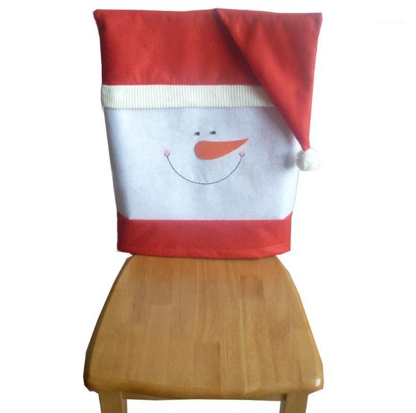 

christmas decorations chair covers cute showman back party table snowman gift dinner decoration1