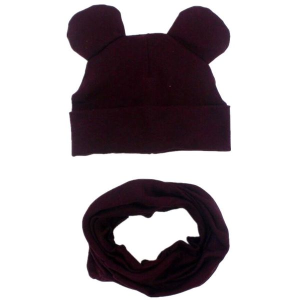 

new children lovely ears caps set spring girls hat scarf set beanies boys girls hat scarf set kid hats swy wmtxgf, Red;brown