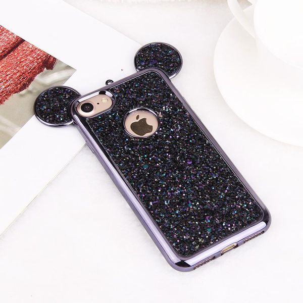 

luxury 3d чехол для мыши для iphone 11 pro max xr xs x blitter bling sile case coque для iphone 8 7 jllsbz