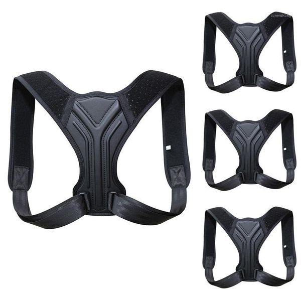 

back brace posture corrector adjustable back seated orthosis shoulder support correct support1, Black;blue