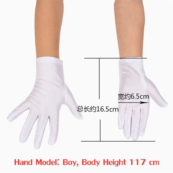

elastic 1 pair children's festival dance black white performance kindergarten girls/boys tight short gloves