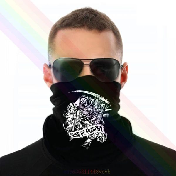 

scarves sons of grim reaper streetwear 2021 est headband scarf bandana neck warmer unisex, Blue;gray