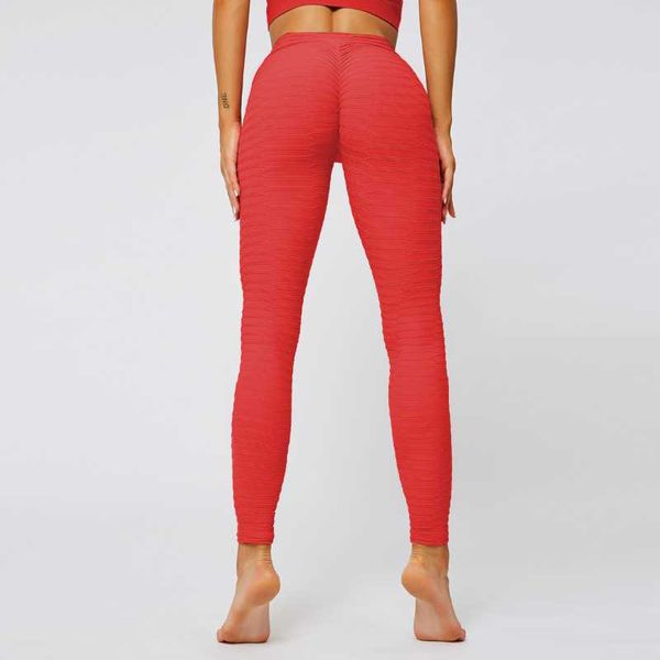 

yoga outfits womens sports trend and leisure multicolor high waist hip lifting slim leggings, White;red