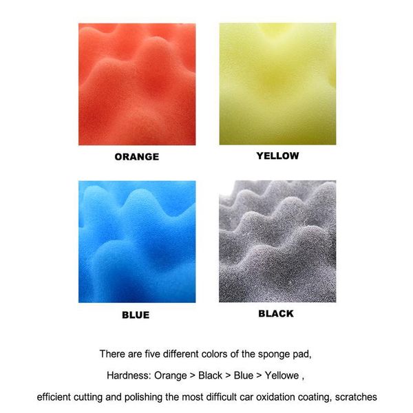 

22pcs buffing pad set 3 inch sponge woolen car polishing pad kit for waxing drill adaptor m10 power tool ac jllejh