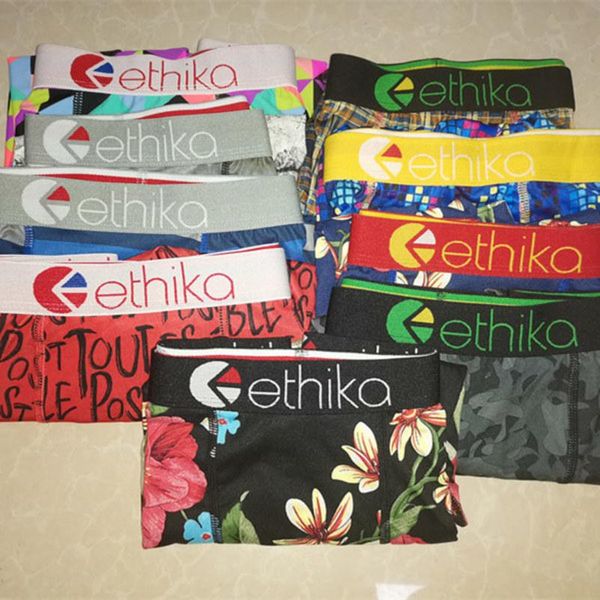 

ethika boxers men's staple underwear sports hip hop rock excise underwear skateboard street fashion streched quick lchj, Black;white
