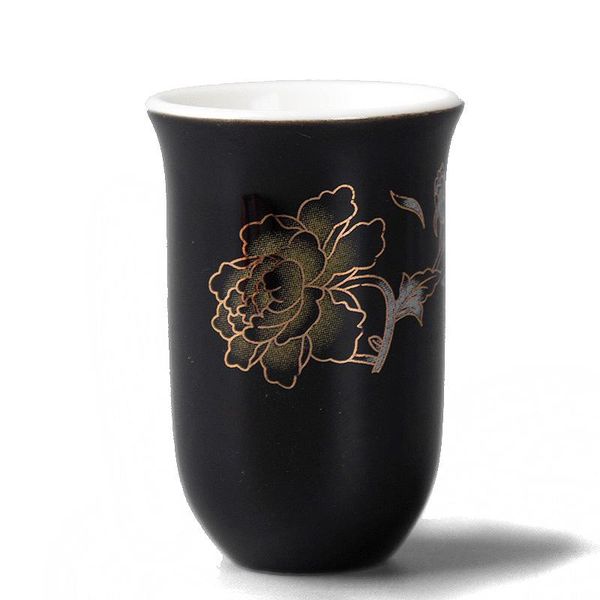 

чашки чашки 27 мл окрашенная керамическая маленькая чашка кунг-фу из-за черного красного свадебного праздника использование оптом китайские