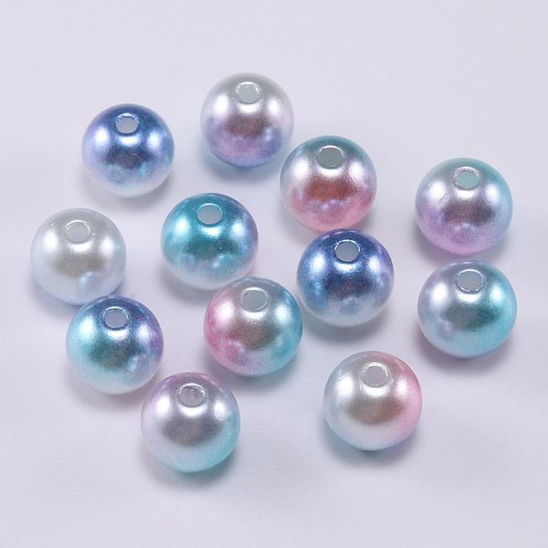 

3 4 6 8 10 12mm with hole multicolor imitation pearl beads round plastic acrylic spacer loose beads for jewelry making supplies h bbynna