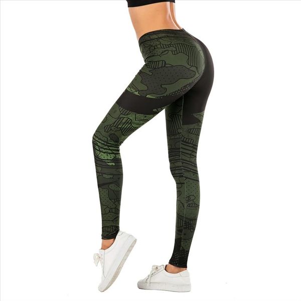 

fashion woman pants women legging line green graffiti printing fitness leggins slim legins soft and stretchy leggings, Black