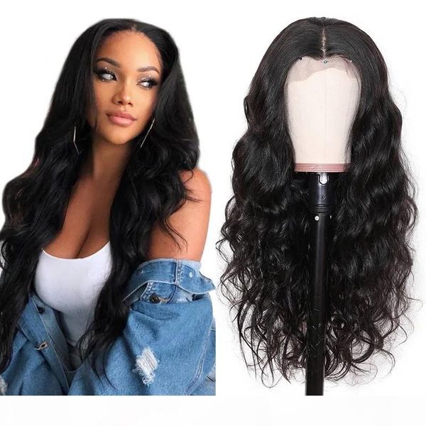 

4x4 lace closure wig human hair lace wigs straight wavy curly deep wave pre-plucked human hair wigs, Black