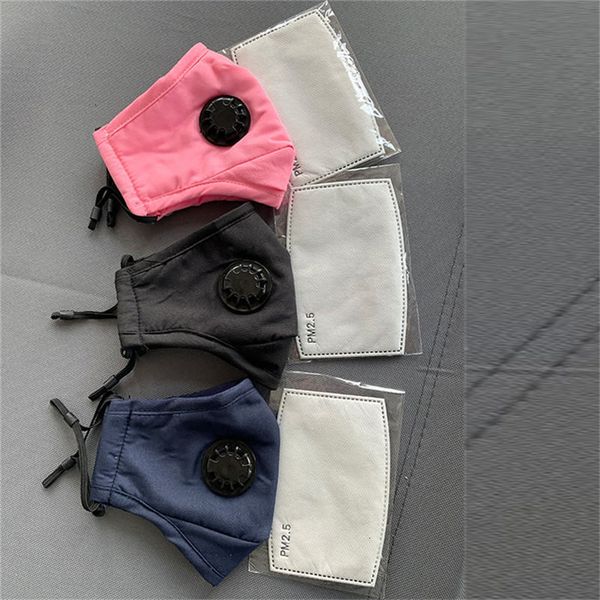 

fashion mask luxury cotton face designer with breathing valve pm2.5 factory direct anti smog dust fog masks