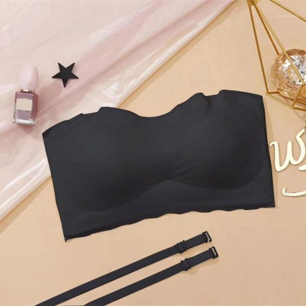 

soft women's no trace anti-slip gather invisible no steel ring bra solid color sports bra1, Red;black