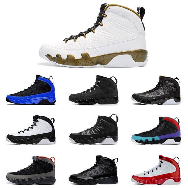 

9 9s men og outdoor shoes gym red bred unc racer blue space jace statue snakeskin black white mens trainers sports sneakers 7-13