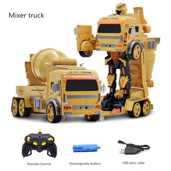 

robot excavator car rc cars big gesture sensing electric transformation robot sport excavator drift model remote control car toy 201212