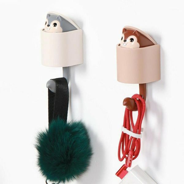 

bathroom gift home kitchen outstretch squirrel wall hook abs storage coat hanger key holder accessories cute hanging decoration1