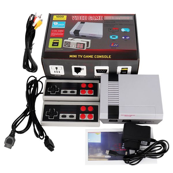

hdtv 1080p out tv 1000 game console video handheld games for sfc nes games consoles children family gaming machineree dhl shipping
