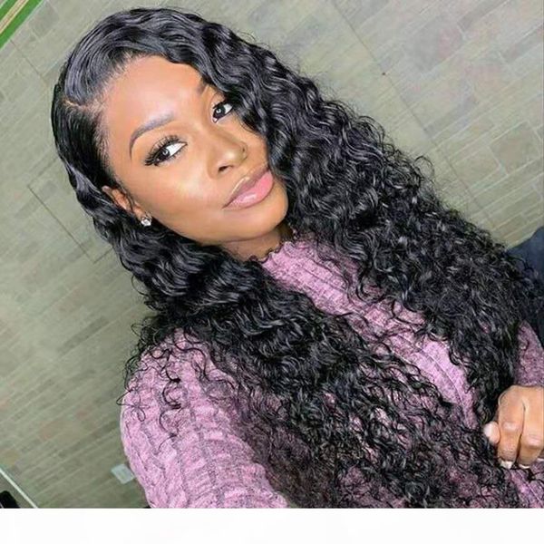 

virgin peruvian pre plucked water wavy wave 360 degree swiss lace frontal wig with natural hairline human hair wigs, Black;brown