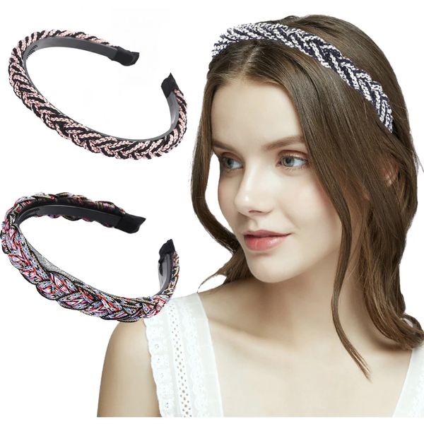 New Fashion Women Twists HairBand Cross Knot Braid Headwear Copricapo per adulti Fine Side Turbante Accessori per capelli cravatte per capelli